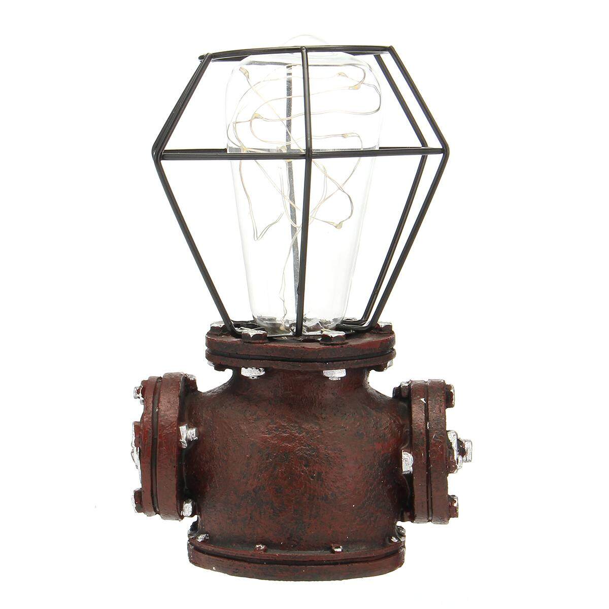 Vintage Industrial Retro Adjustable Desk Table Lamp Light Red - intl