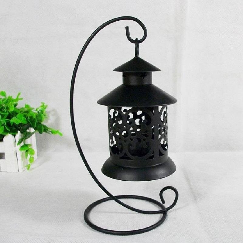 Antik Logam Birdcage Lantern Lilin Penahan Taman Malam Luar Ruangan Tea Ringan-Internasional