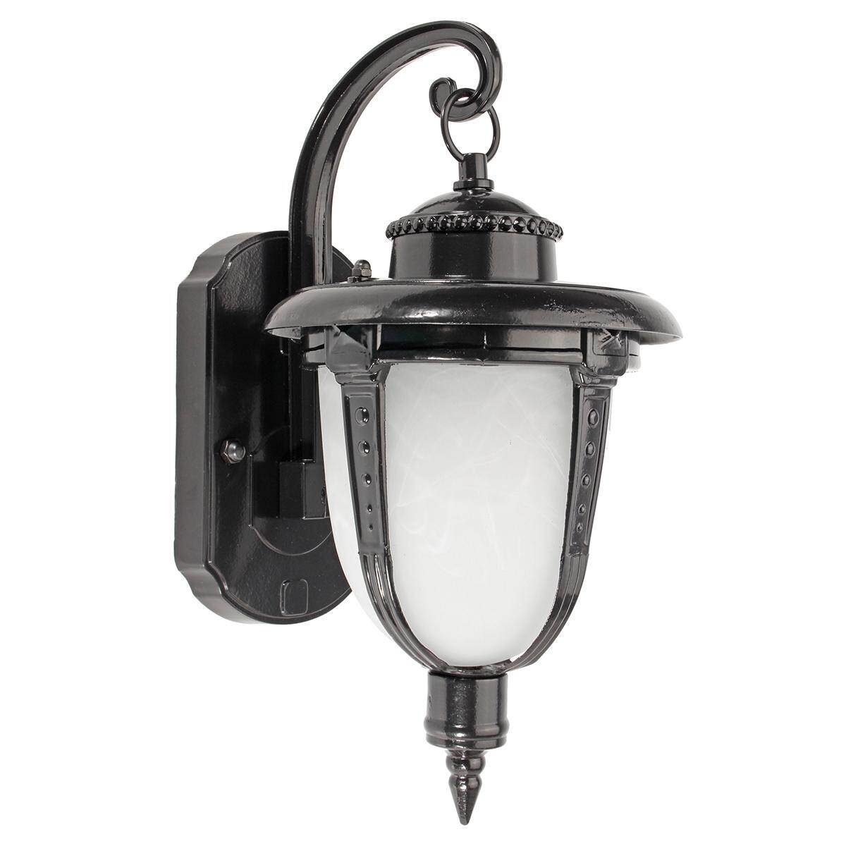 Wall Mount LED Light Lamp Outdoor Garden Exterior Porch Patio Waterproof Lantern# Black - intl