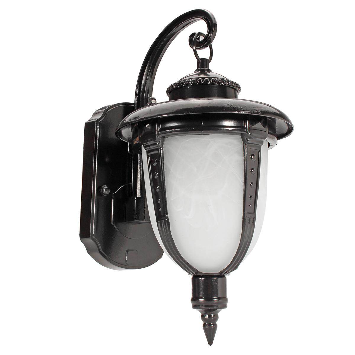 Wall Mount LED Light Lamp Outdoor Garden Exterior Porch Patio Waterproof Lantern# Black - intl