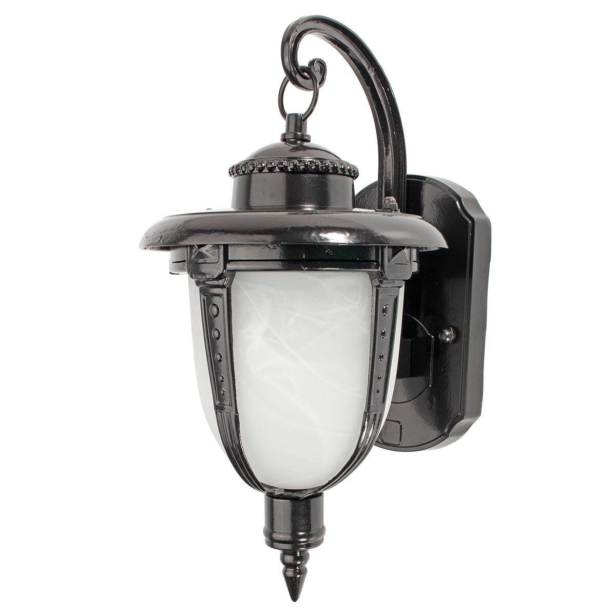 Wall Mount LED Light Lamp Outdoor Garden Exterior Porch Patio Waterproof Lantern# Black - intl