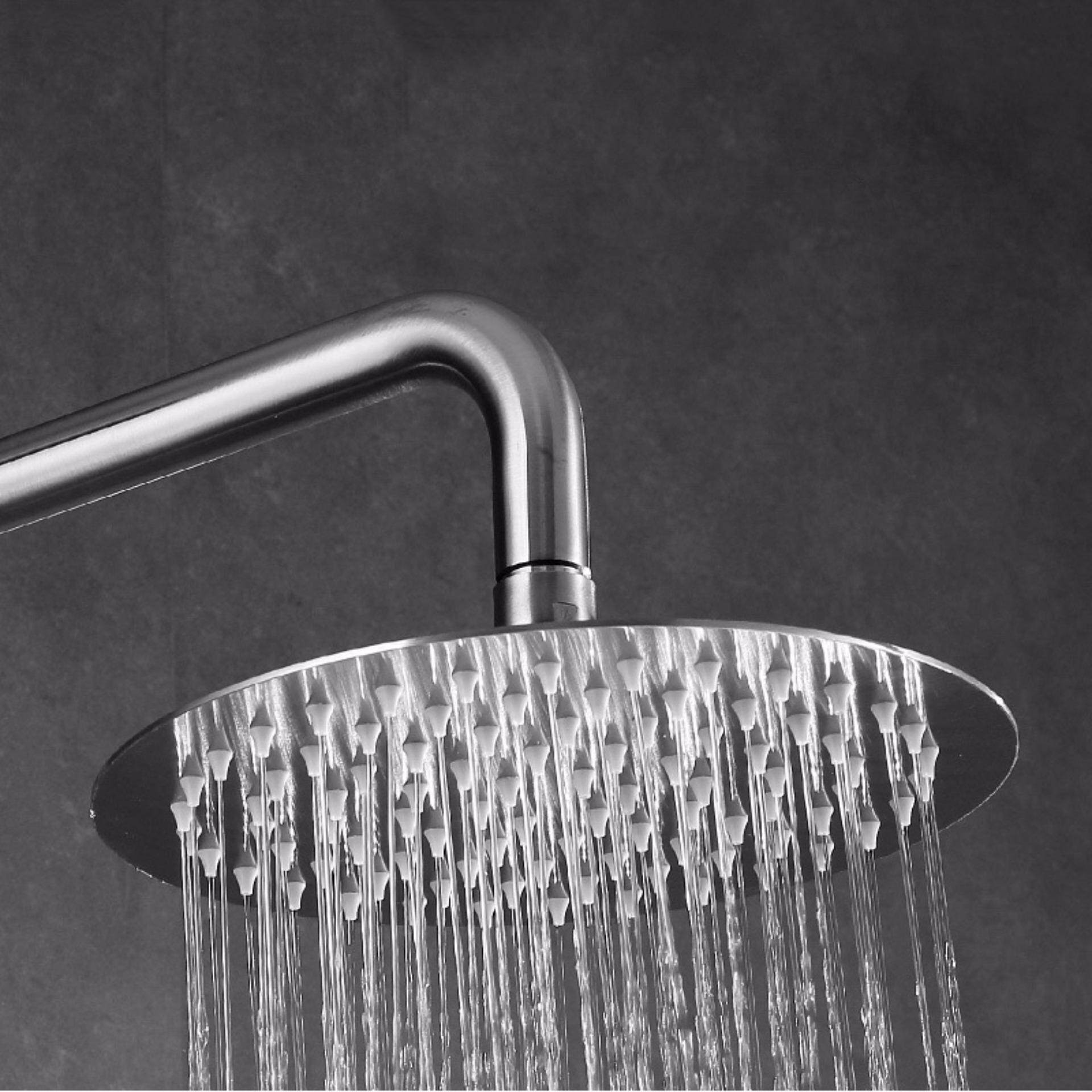 Wall Mounted Bathroom Bath Shower Faucet Set 8 Inch Rain Shower Head