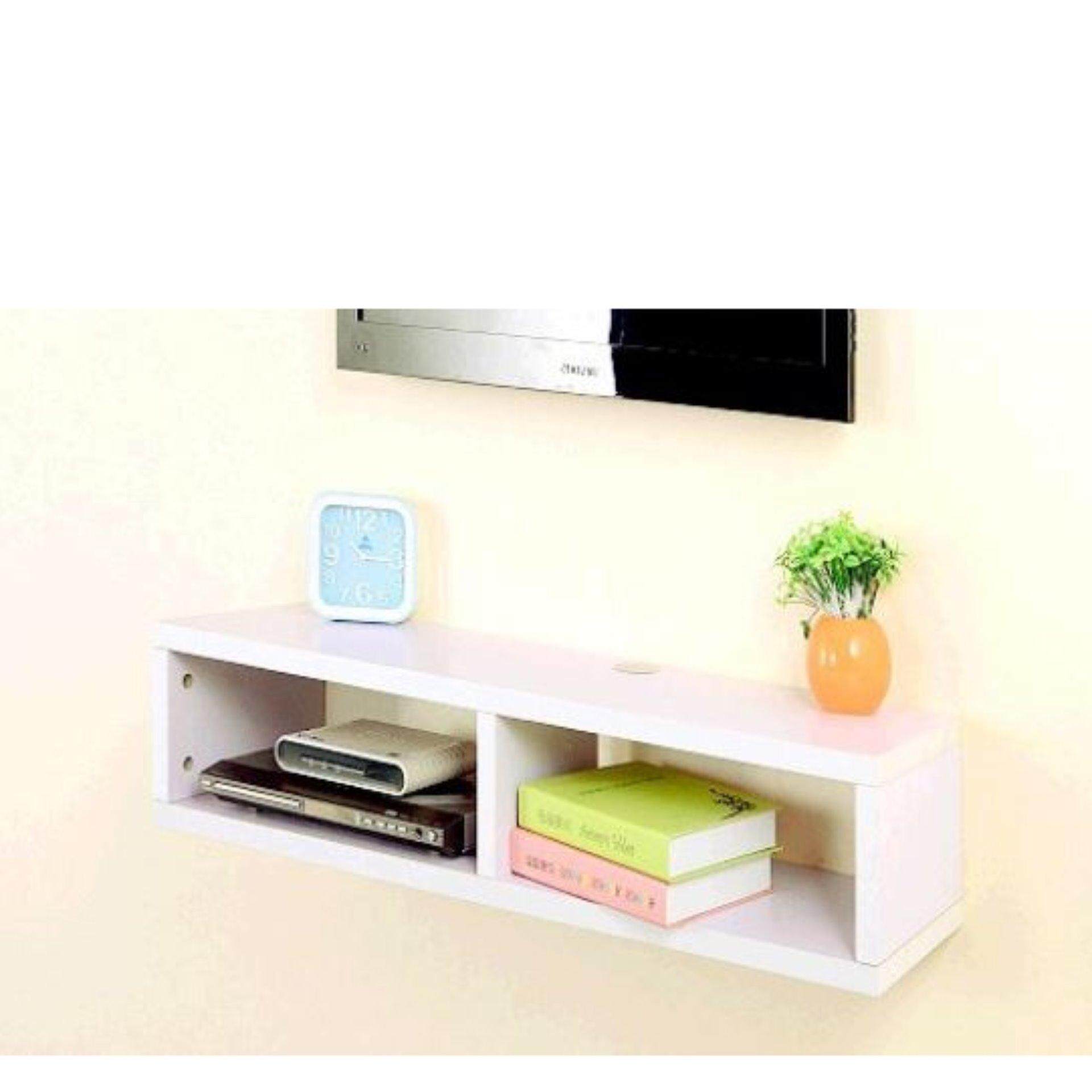 WallMounted TV Shelves Set Design C (White) Lazada