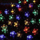 Waterproof Solar Power 50  Lights Peach Blossom Shape Decor Colorama