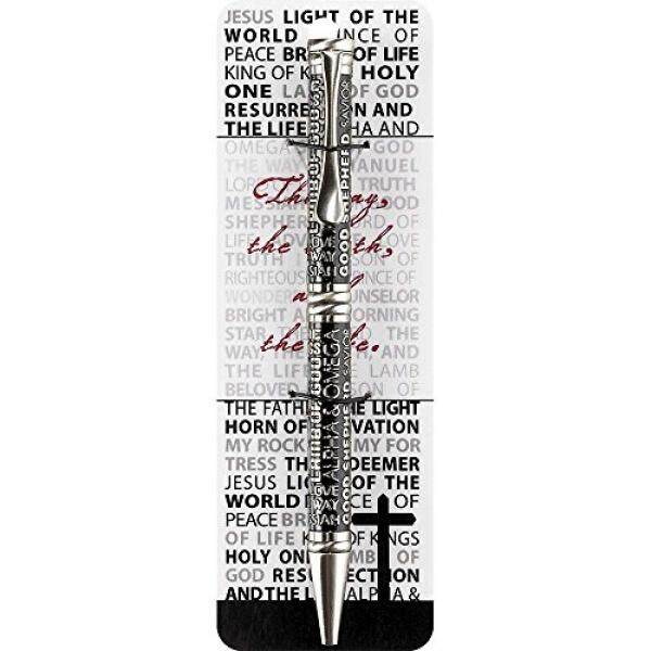 Jalan Kebenaran Kehidupan Nama Yesus Antique Silvertone Logam Hitam Tinta Pulpen-Internasional