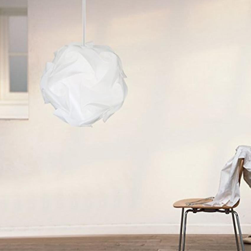 JT Kami 1 DIY Putih IQ Lampu Puzzle Lampu Tak Terbatas Kap Lampu Lampu Jigsaw Kap Lampu