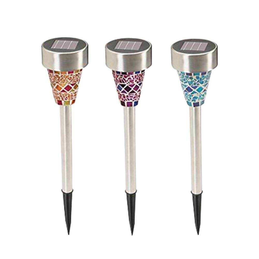 Outdoor Lighting For Lights S Brands Review Success Solar Powered Mosaic Border Post Lights 3 Color Lens Garden Decoration