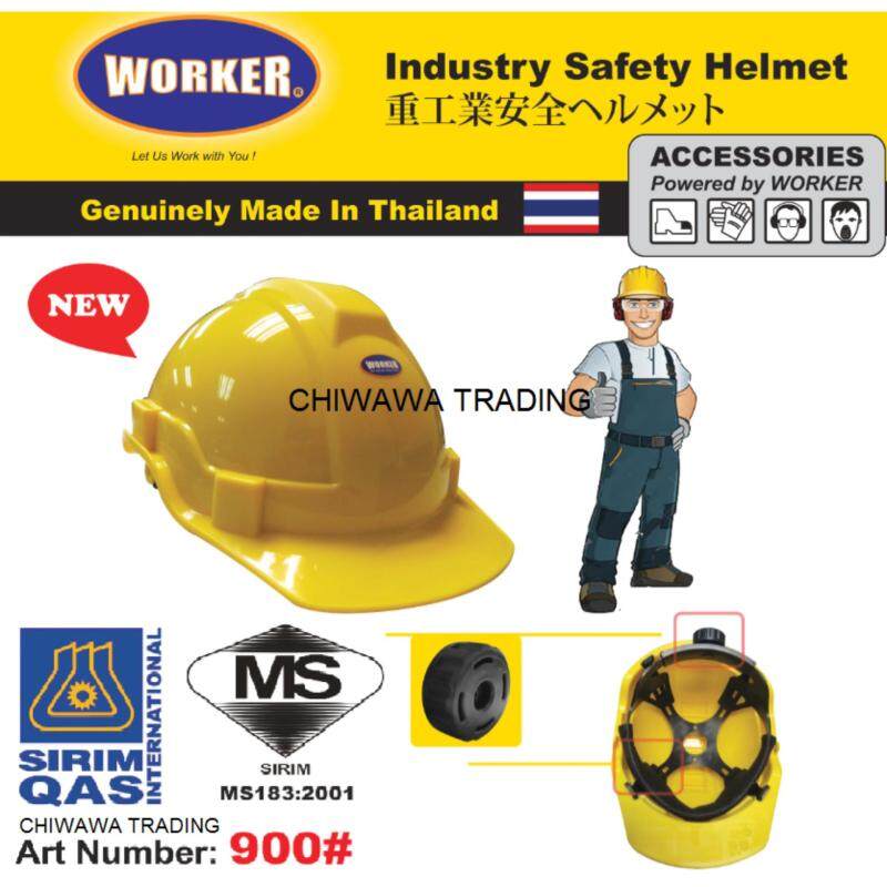 WORKER INDUSTRIAL SAFETY HELMET (RACHET) SIRIM CERTIFIED (Orange)