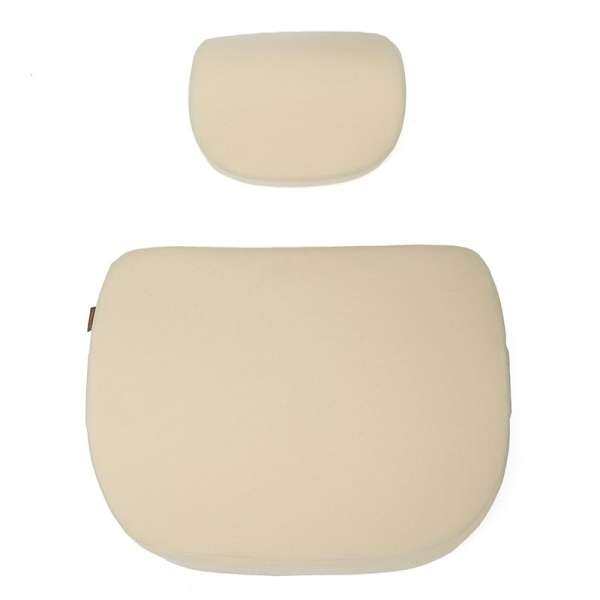 Xiaomi Roidmi Memory Foam Car Seat Head Neck Pillow Lumbar Cushion Set of Back Support Cushion Beige Neck Pillow+Lumbar Cushion - intl