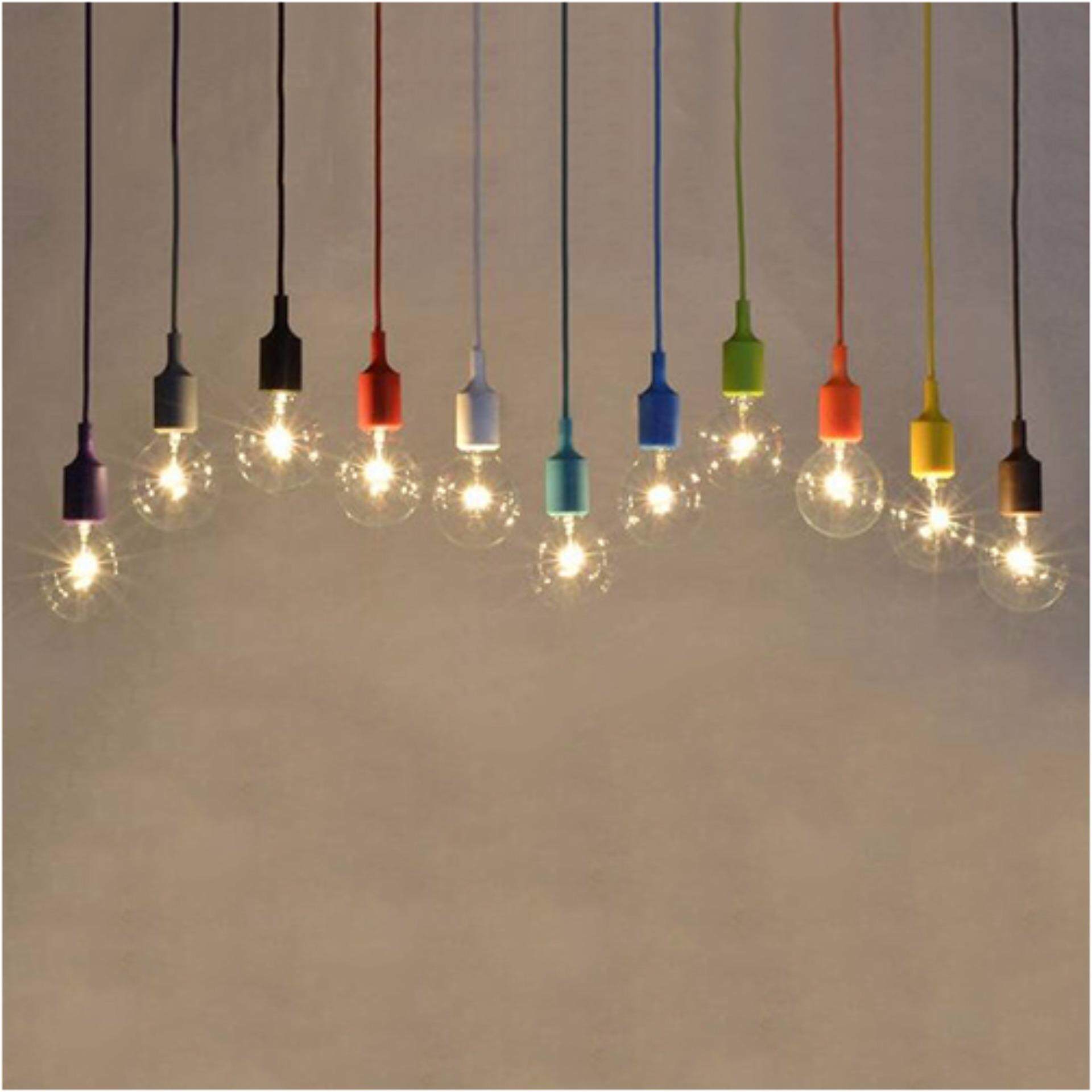 Floor Lamps For Standing Lamp S Brands Review Philippines Huade 10 Pcs Colorful Silicone E27 Lamp Hanging Shade Black Intl