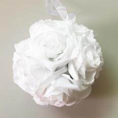 Xmas Decor Simulation Encryption Wedding Party Rose Flower Ball Outdoor Decoration White Color:White