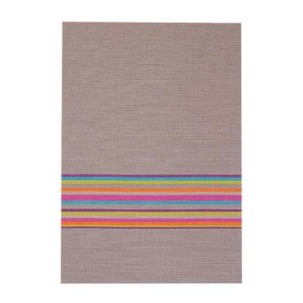 YBC 2pcs Fashion Stripe PVC Eat Mat Coaster Table Mats Grey - intl