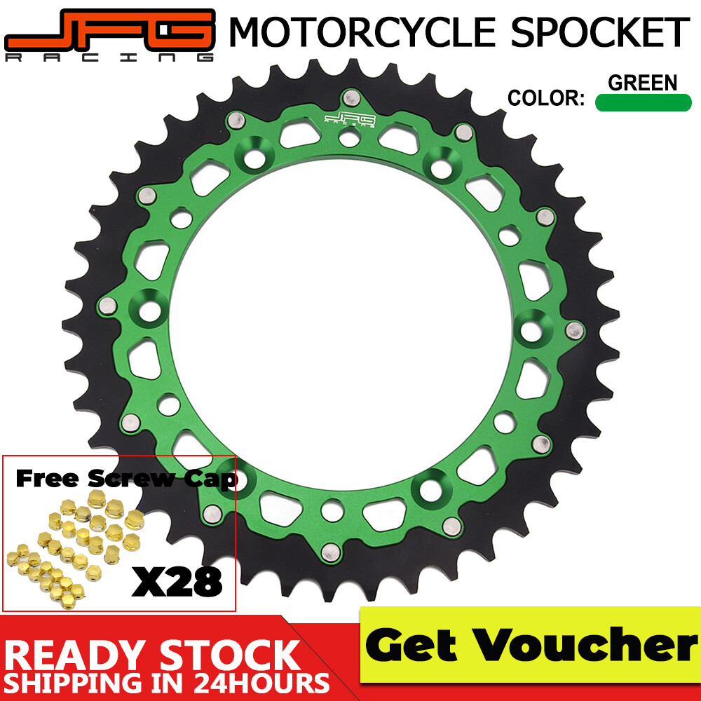 Jfg racing 49t cnc rear chain sprocket high performance for kawasaki klx250 kx500 kdx200 kdx220 kx125 kx250 motocross supermoto enduro racing mx parts