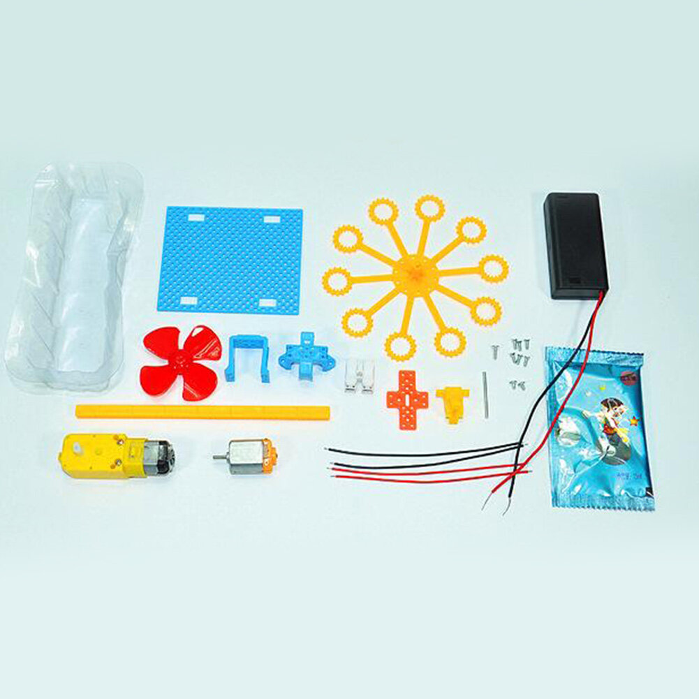 DIY Assembly Electric Bubble Machine Model Science Experiment Kit Education Toy