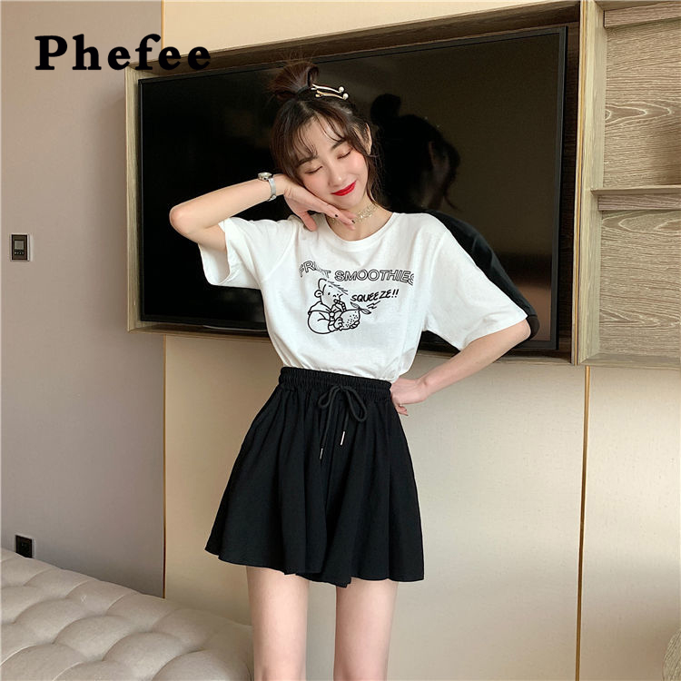 Knee-length Wide-leg Pants 