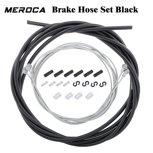 Meroca brake shift cable kit 2m 2.5m folding bike high quality v brake cable tube line housing group sets for bmx mtb bike parts