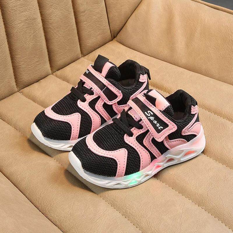 Giá bán CocolMax Trẻ Em BabyGirls Bé Trai Chữ Đèn LED Dạ Quang Chạy Giày Sneaker Thể Thao