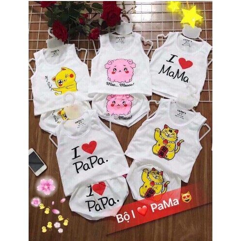 Set 5  bộ quần áo sát nách 3 lỗ mặc mùa hè cho bé từ 0 tháng đến 14 tháng tuổi (HOT)