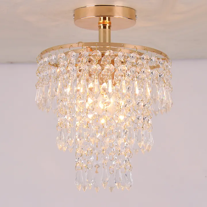 Nordic Modern Round Crystal Chandelier Ceiling Light Fixtures Silver Gold Lamp For Hallway Living Room Dinning Contemporary Indoor Lighting Decor Lazada Singapore Nordic Modern Round Crystal Chandelier, Crystal Chandelier Ceiling Light