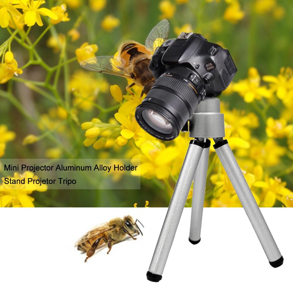 Keykits Giá Đỡ Ba Chân Máy Chiếu Mini Linh Hoạt Máy Chiếu Mini, Giá Đỡ Hợp Kim Nhôm Chân Máy Projetor, Bạc