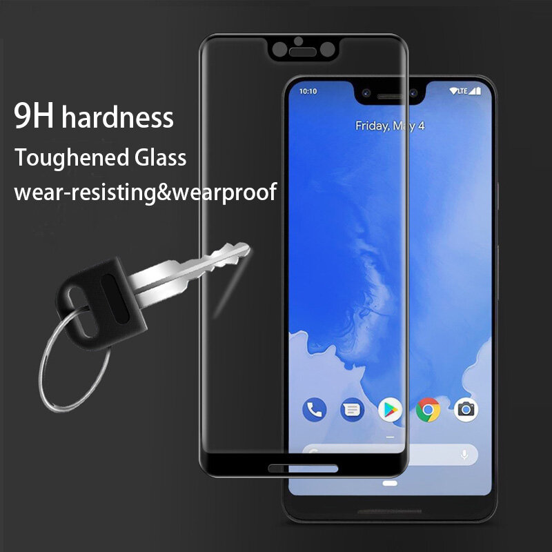 Kính Cường Lực Cong 3D Cho Google Pixel 3 3XL Bảo Vệ Toàn Màn Hình Cho Google Pixel 3 XL Phim Kính Bảo Vệ