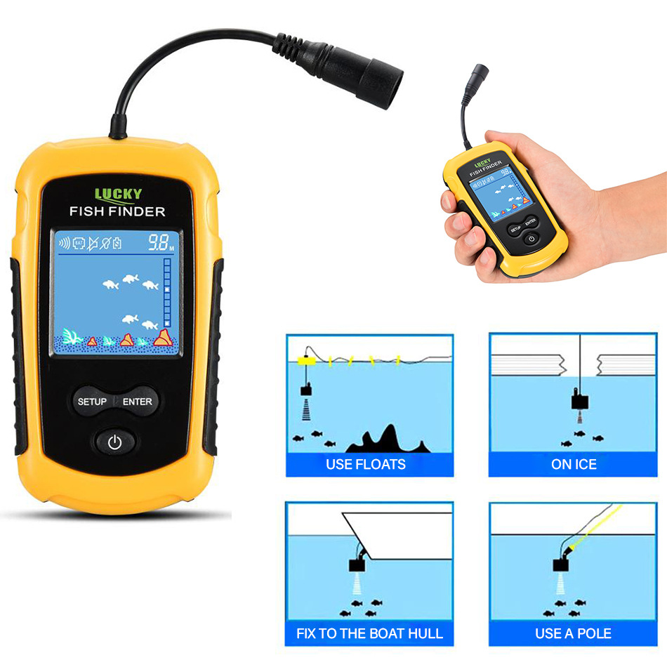 Sonar Máy Dò Cá Sonar Máy Dò Cá Màn Hình LCD Cầm Tay Sonar Máy Dò Cá