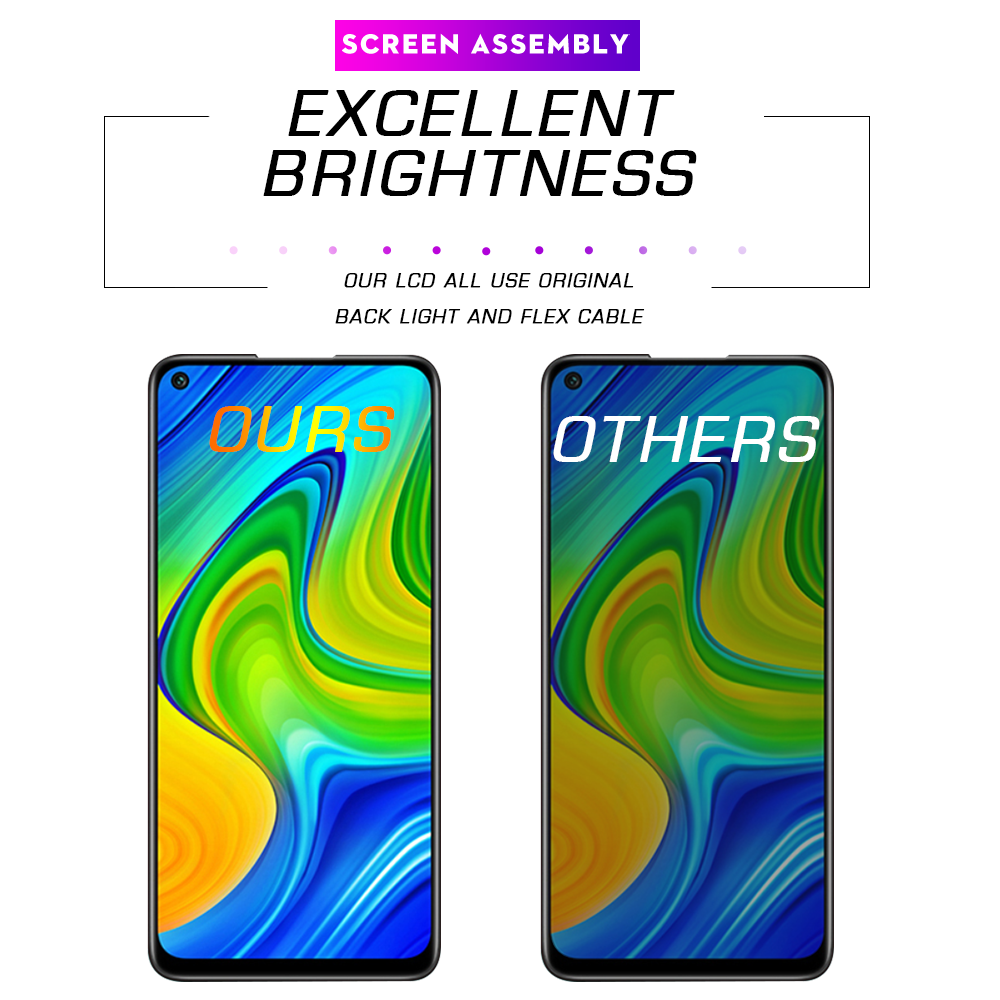 Original 6.53" For Xiaomi Redmi Note 9 LCD M2003J15SG Display Screen Replacement For Redmi 10X 4G LCD Note9 M2003J15SC Display
