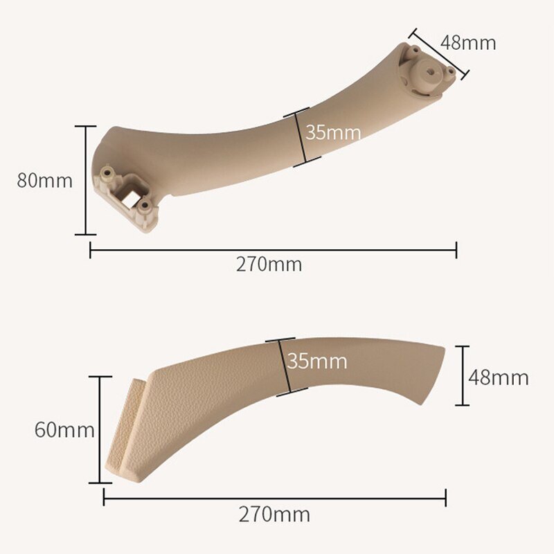HYS Car Inner Handle Interior Door Panel Pull Trim Cover Left Right LHD RHD For BMW 3 Series E90 E91 E92 E93 320 328 330 2005-2012 Black Beige Gray