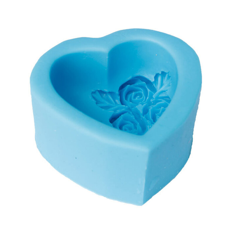 SHOOTHE Fondant Cake Mold Chocolate Pudding Mould Kitchen Gadgets Random Color Silicone Baking Accessories Food Grade I Love You Rose Heart Pattern 1Pcs