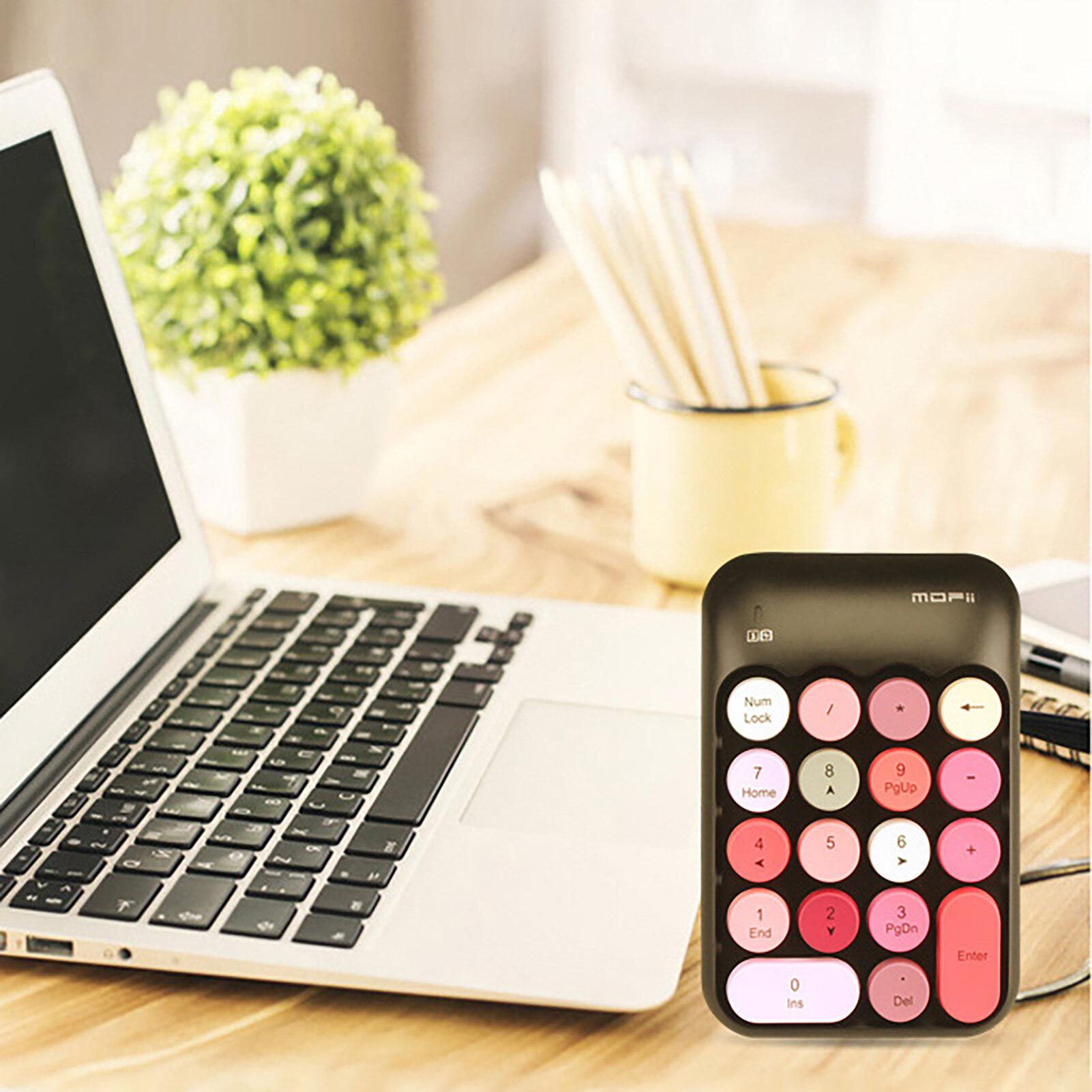 MOFII Bàn Phím Mini X910 Bàn Phím Số Không Dây USB 18 Phím 2.4G Cho Nhân Viên Tài Chính Bàn Phím Số Thời Trang Đa Chức Năng Chống Bắn