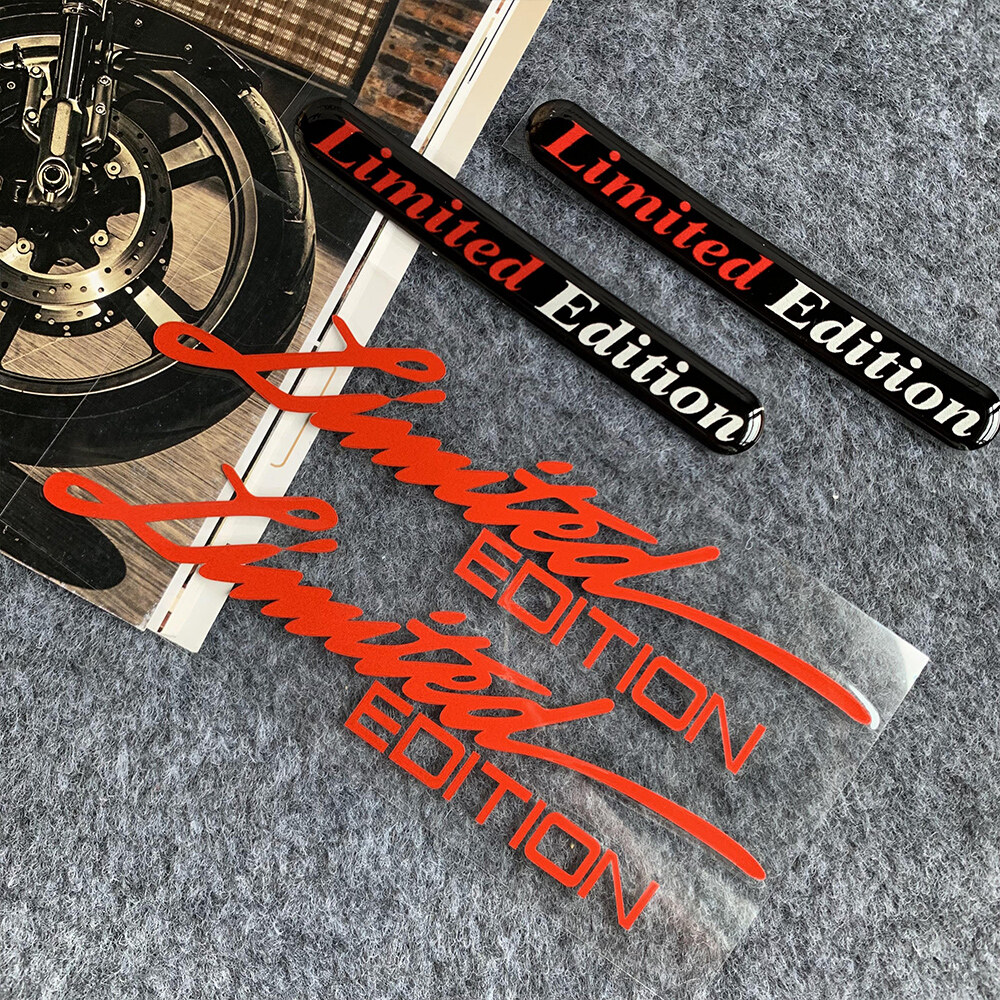 2PCS/Lot Limited Edition Sticker Car Styling Motorcycle Tank Case Reflective Decal Emblem Badge For Suzuki Honda Kawasaki YAMAHA Aprilia KTM BMW