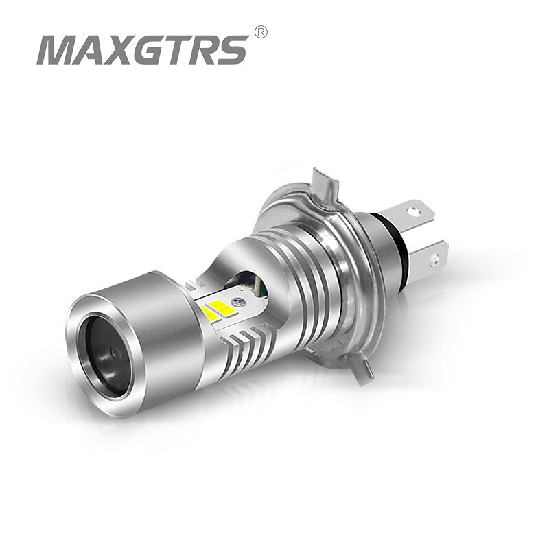 H4 DC12-80V Dual COB 24W LED Super White Motorcycle Car Headlight High/Low Bulb 