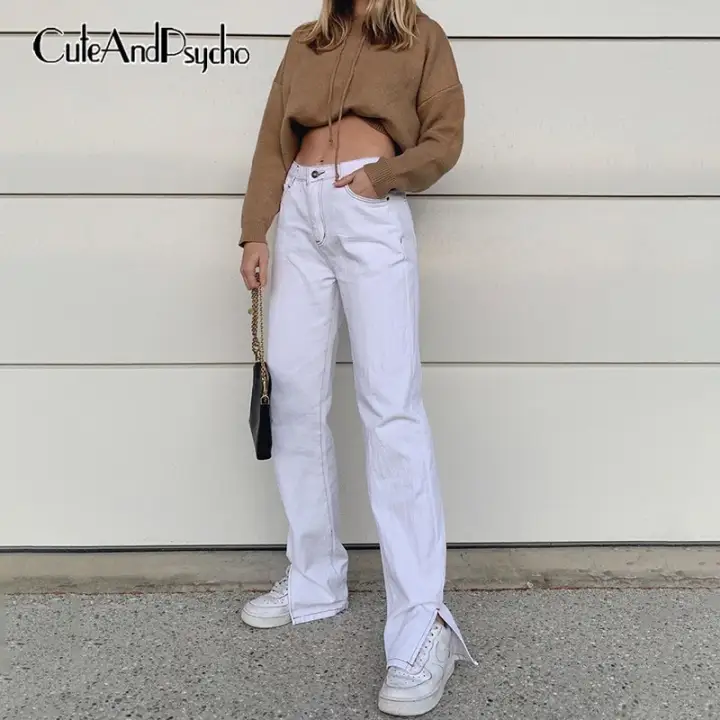 white cotton sweatpants