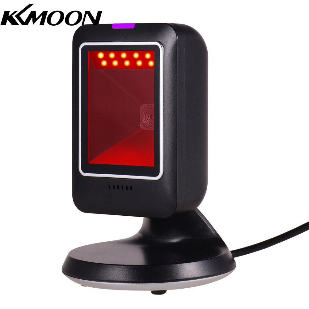 KKmoon MP6300Y 1D/2D/QR Omnidirectional Barcode Scanner USB Wired Bar Code Reader CMOS Image Hand-Free for Supermarket Bookstore Retail Hospital