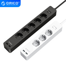 ORICO Ổ Cắm Điện Ổ Cắm Điện Ổ Cắm Điện 3/5AC 2 Ổ Cắm Nối Dài USB Cho Gia Đình Văn Phòng Phích Cắm Châu Âu Bảo Vệ Chống Sét (GPC)