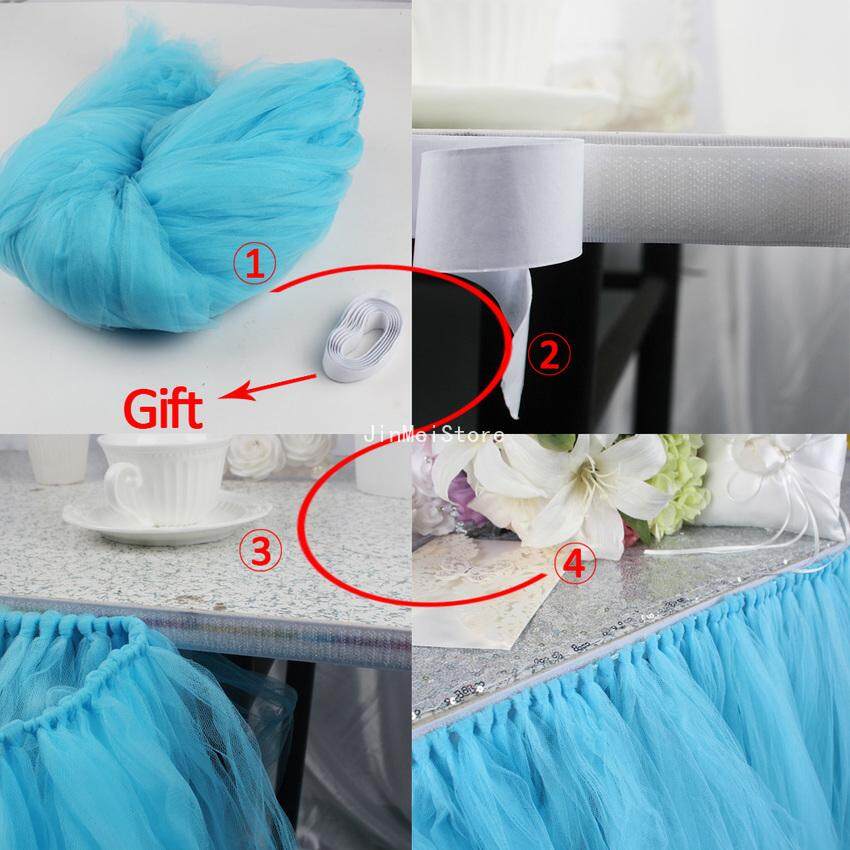 JinMeiStore Màu Sắc Cầu Vồng Tutu Bàn Váy Cho Tiệc Cưới Babyshower Trang Trí