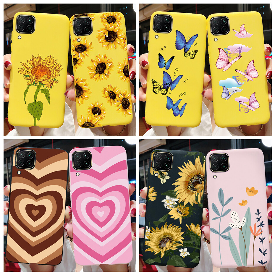 For Samsung Galaxy A12 Case A 12 Cute Sunflower Butterfly Cover Soft Slim Phone Case For Samsung A12 Casing