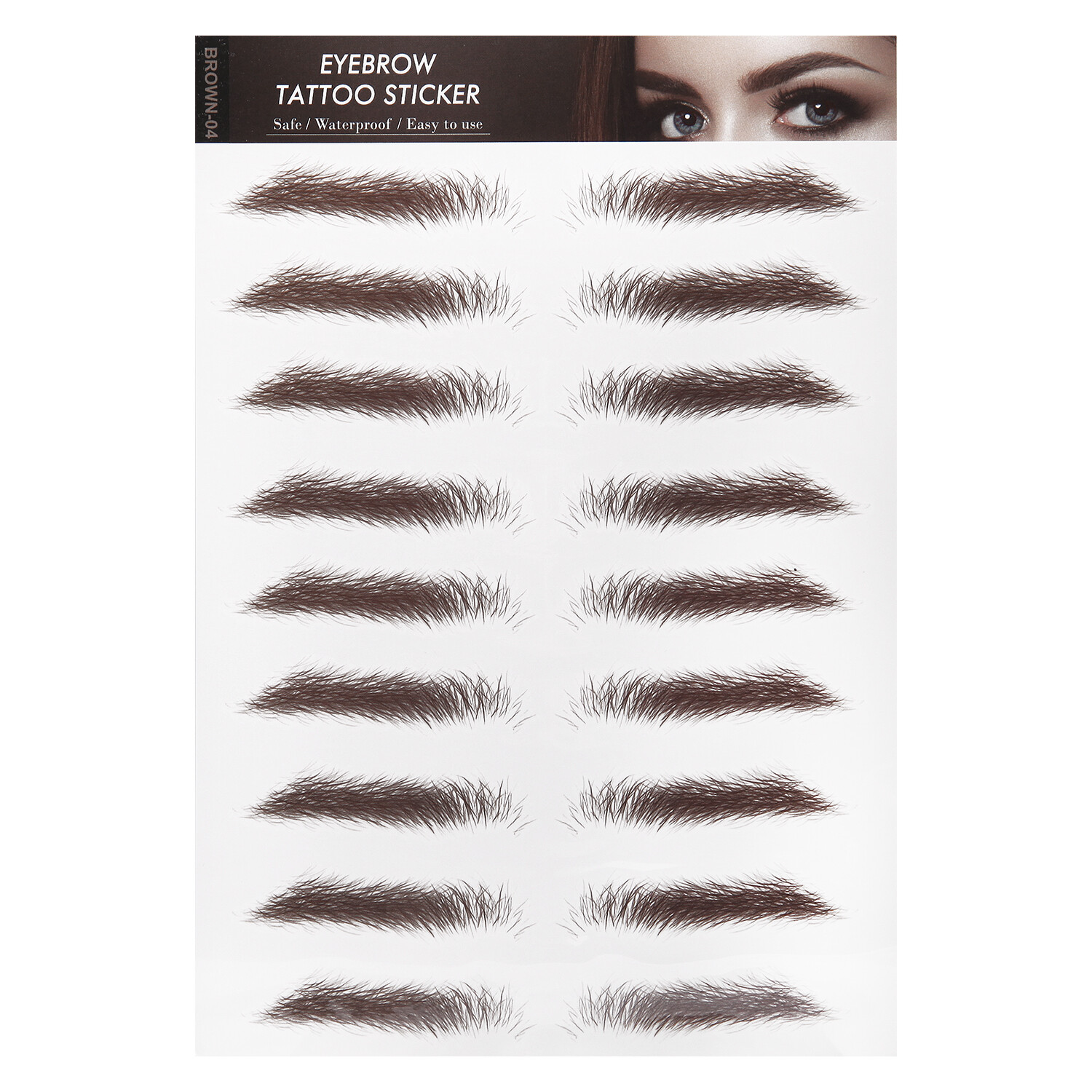 Magic 4D - Eyebrow Tattoo Sticker False Eyebrows 7 Days Long Lasting Super Waterproof Eyebrow Makeup Cosmetic Stickers