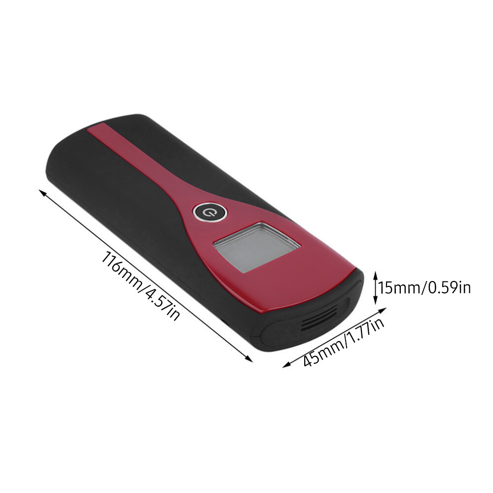 LCD Display Digital Breath Alcohol Tester Breathalyzer Non-contacting Blowing Alcohol Analyzer Meter Portable Alcohol Detector for Policeman Home Use