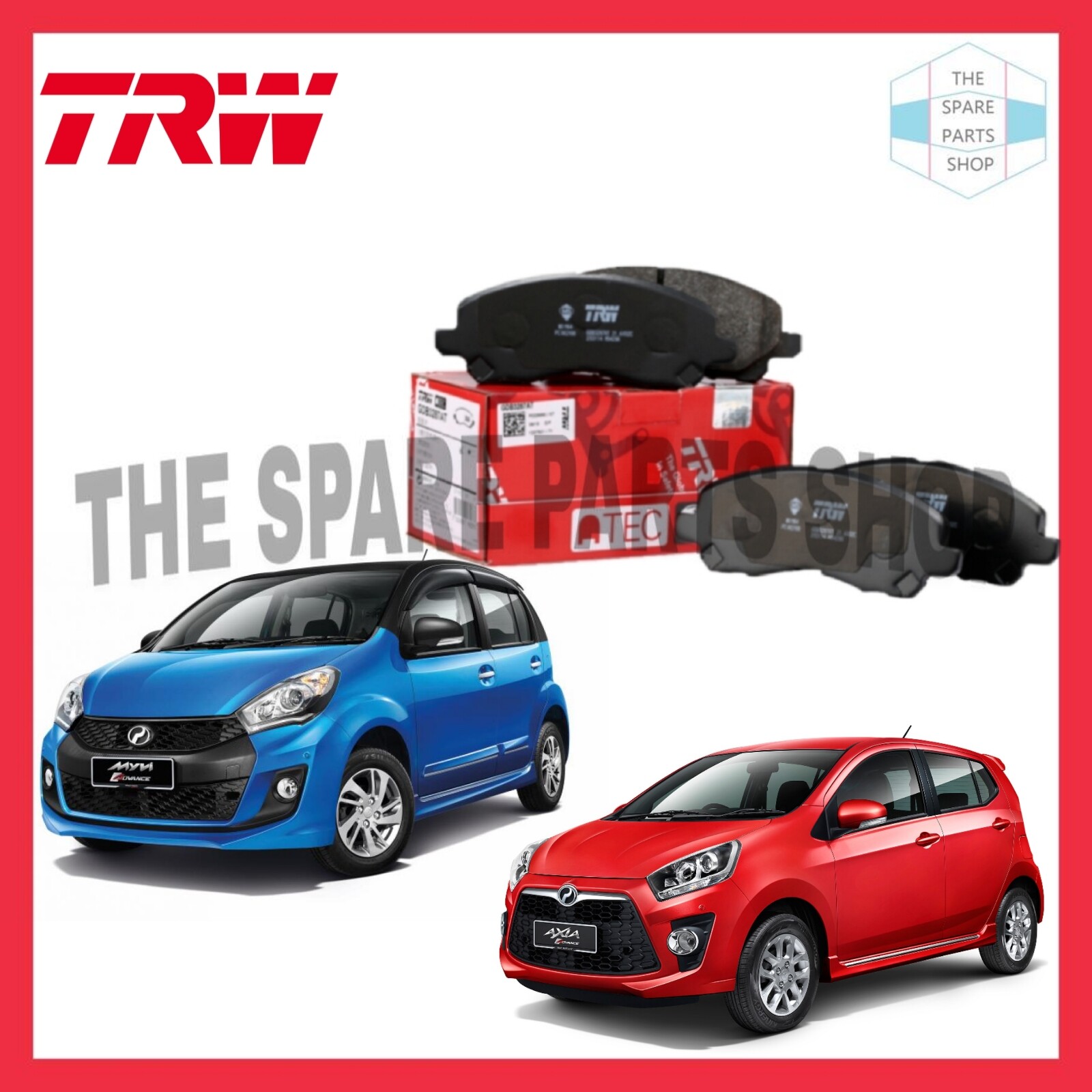 Perodua Myvi Lagi Best 1 3 1 5 Axia Bezza 1 0 1 3 Front Trw Brake Pad Gdb7856 Lazada