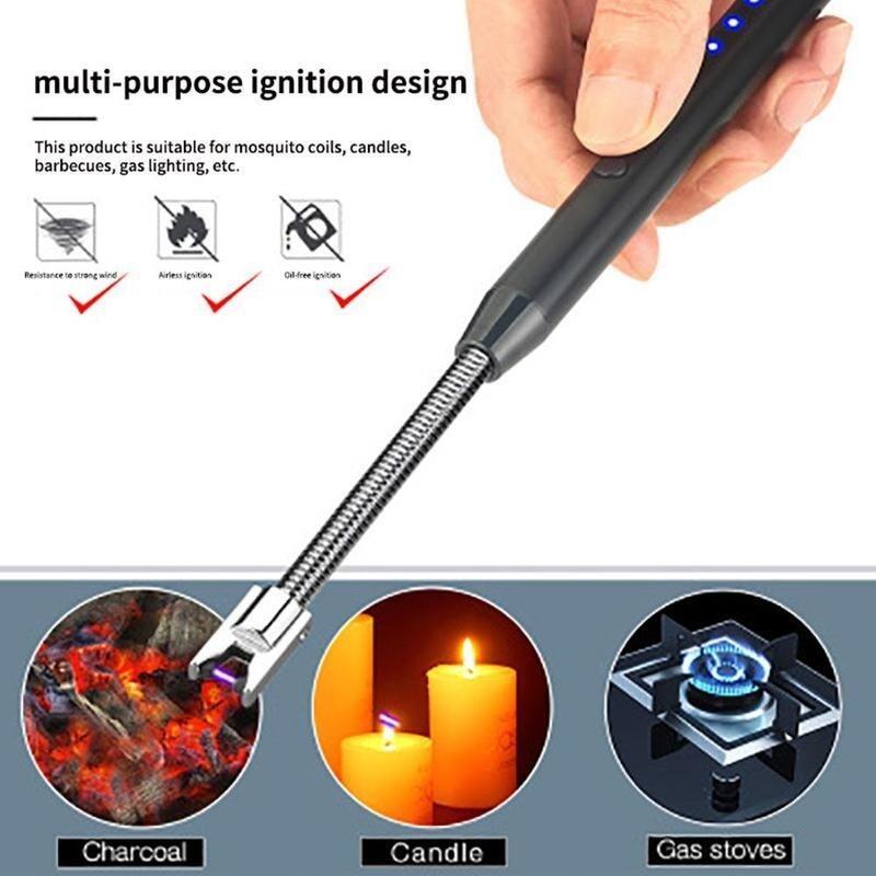POCKETOP Bật Lửa Có Thể Sạc Lại Bằng điện USB Đèn LED Plasma Arc Không Ngọn Lửa Bật Lửa Bất Thường