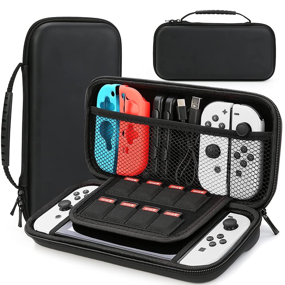 Carrying Case Compatible with Nintendo Switch OLED Case, Hard Shell Portable Travel Case Pouch for NS OLED Console and Accessories