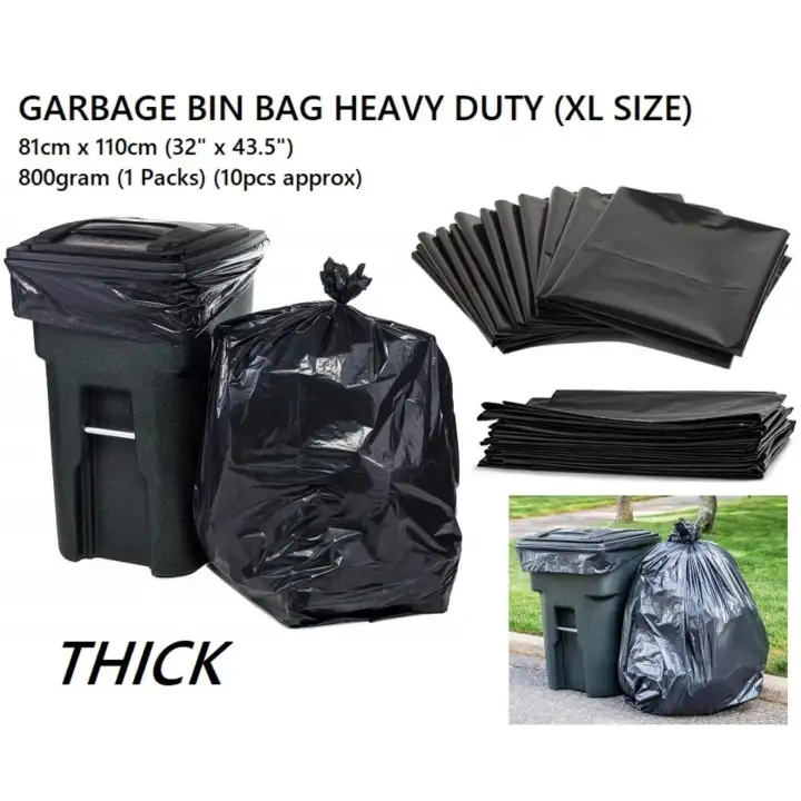 rubbish bag sizes