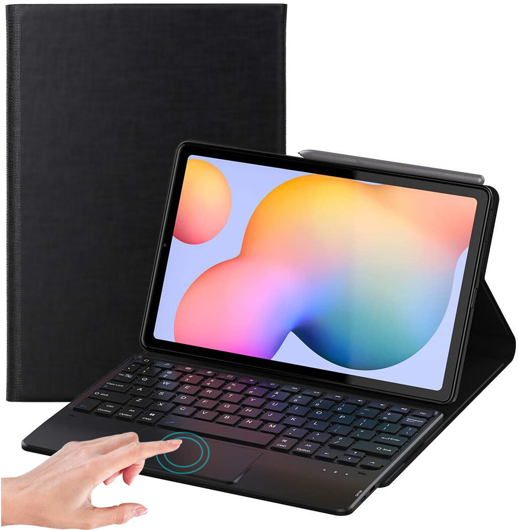 Touchpad Keyboard Case,Stand Flip PU Leather Cover Detachable Keyboard for Samsung Galaxy Tab A9 Plus/Tab S9 FE S9 S8  S7/Tab S6 Lite 10.4/Tab A8 10.5/Tab A7 Lite/Tab A7 10.4/Tab S6 10.5/Tab S5e