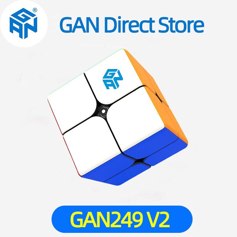 Gan 249 v2 magic speed gan cube gan 2x2 249 professional mini pocket cube gan v2 cube stickerless puzzle gan cube