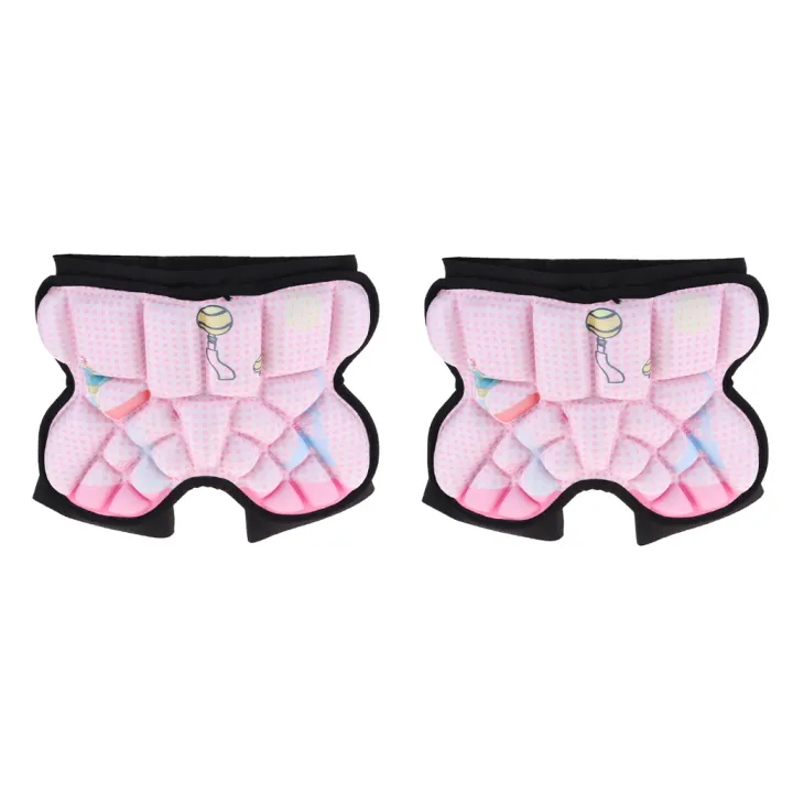 2pcs 3D Protection Hip Butt EVA Paded Short Pant Protective Gear Guard Pad Pink