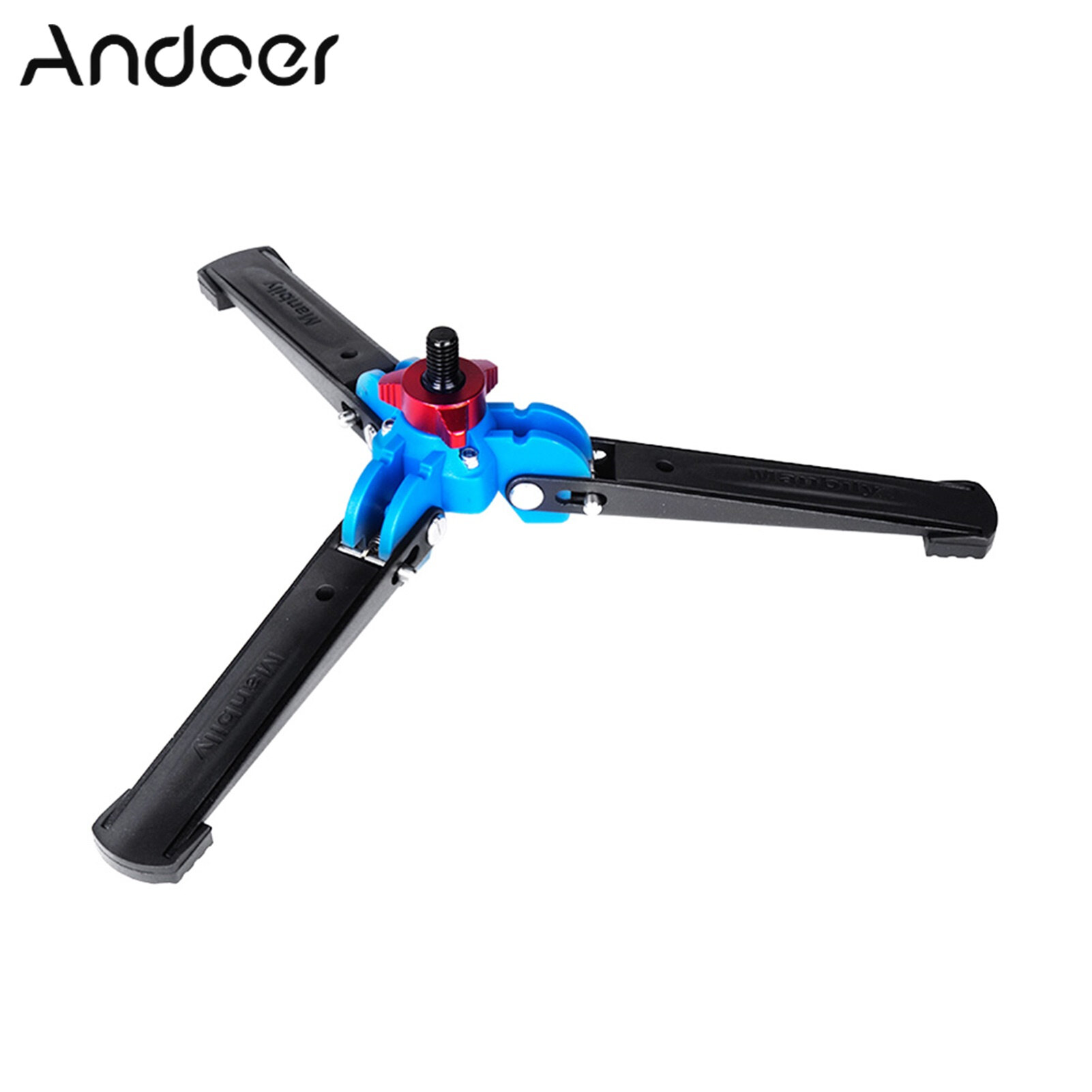 Manbily M-1 Portable Universal Mini Three Feet Support Tripod Stand Base Monopod Stand for Monopod Ball Head with 3/8" Screw