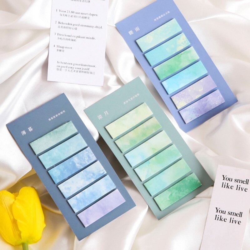 120 Tờ Nhãn Dán Chỉ Mục Màu Gradient Phong Cách Instagram Nhãn Dán Phân Loại Đáng Yêu