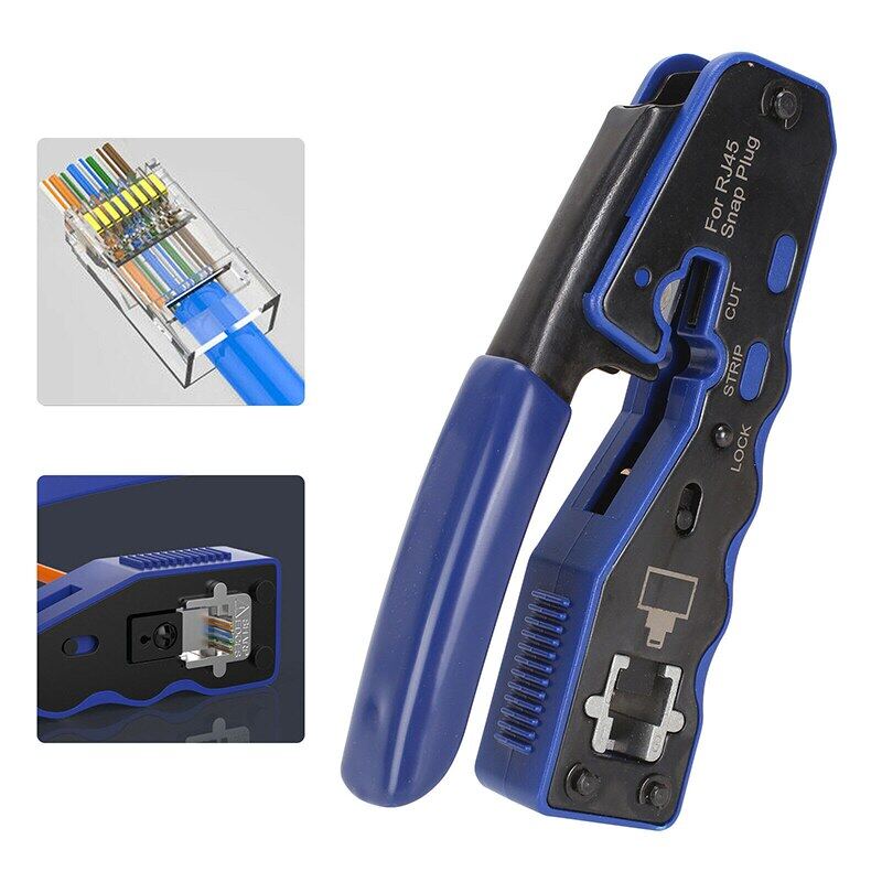 Crimping Tool Crimper Comfortable Handle Cut Peel Press Ethernet Cables ...