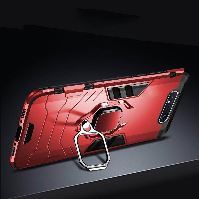 Cho Samsung Galaxy A80 Vỏ Nhẫn Kim Loại Giáp Ốp Lưng Xe Hơi Chống Sốc Giá Đỡ Chân Đế Hút Nam Châm 360 Giá Đỡ Nhẫn Ốp Cứng